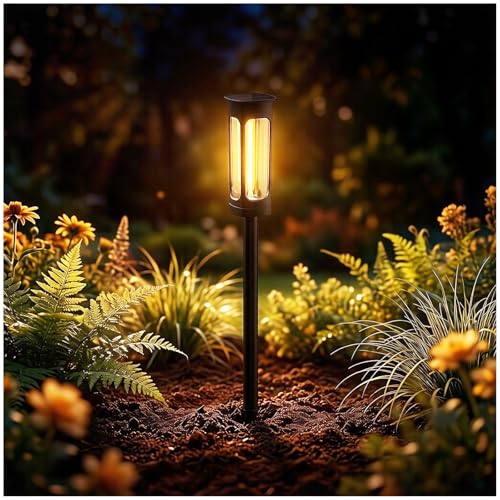 LIANGLOME Solar Pathway Lights Outdoor, Bright Solar Lights Outdoor, Auto On/Off, IP65 Waterproof Solar Garden Lights Solar Powered Landscape Lighting for Yard Patio Walkway Driveway Pathway - size: 1PK