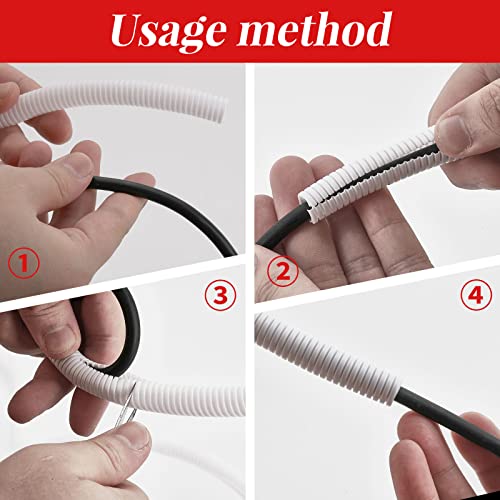 Cord Protector for Pets,10ft-Cable Protector from Chewing,Durable Wires Covers Stop Chewing Wires from Rabbits, Cats Dogs and Other Pets White - color: White, size: 10ft