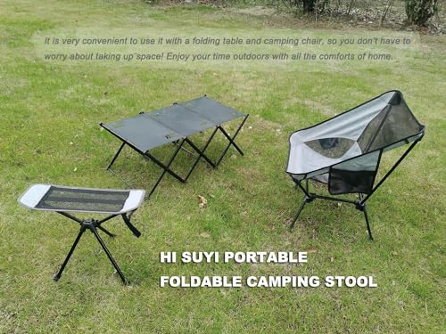 Portable Camping Chair Foot Rest Stool Lightweight Heavy Duty Folding Outdoor Picnic Beach Travel Fishing Backpacking,Durable 600D Oxford Cloth,Sturdy Aluminum Alloy Frame,with Carry Bag - color: Stool