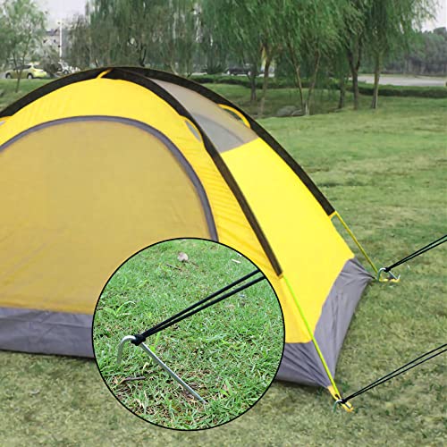 9 Inch Tent Stake Yard Inflatable Stakes Metal Tent Pegs Heavy Duty Ground Stake Fence Hooks Camping Spikes for Canopies, Tarp and Outdoor Christmas Decorations (30)