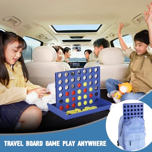 4 in a Row Connect Game Travel Board Game (Large) 11.8 inch x 8.4 inch - size: Large