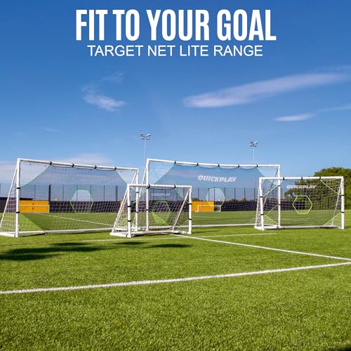 QuickPlay Target Net Lite Soccer Target Net - 5-Zone Shooting Trainer for Backyard & Club Practice - Easy Setup Soccer Training Equipment for Kids to Adults - Durable Mesh for Home Soccer Training - style: 6 x 4'