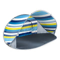 ONIVA - a Picnic Time brand - Manta Portable Beach Tent - Pop Up Tent - Beach Sun Shelter Pop Up, (Blue, White, & Yellow Beach Stripe) - color: Beach Stripes