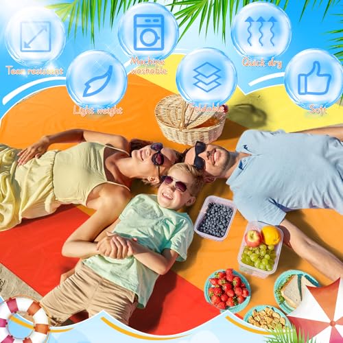 Drydiet Extra Large Beach Blanket Sandproof Waterproof 10 x 9 ft Beach Mat for 2-8 Adults Oversized Quick Drying Outdoor Picnic Blanket Lightweight Sand Free Mat for Travel Camping Hiking(Yellow) - color: Yellow