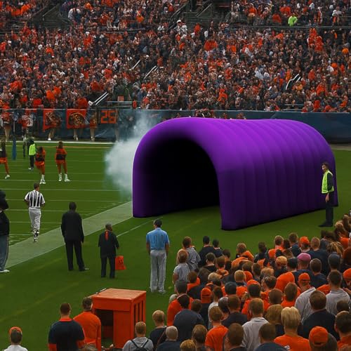 23x10x10FT Quick Setup Inflatable Tunnel Arch - for Sports Games, Trade Shows & Promotions (Blower Included) - color: Purple, size: 16.5FT