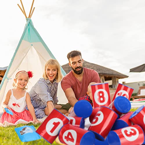 Hungdao 3 Sets Carnival Games Combo Set, Dart Board with Balls Plastic Cones Ring Bean Bags Toss Game for Boys Girls Adults Family Birthday Yard Indoor Outdoor - style: Classic Style