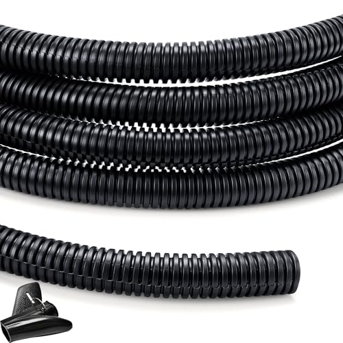 Wire Loom 1/2 inch 10ft, YCLYC Split Loom, Cord Protectors from Pets, Wire Protector Tubing, Flexible Wire Conduit, Electrical Cord Cover for Automotive, Black - color: Black, size: 1/2"-10ft
