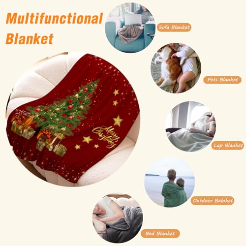 YeeJu Christmas Throw Blanket Kids Small Red Christmas Tree Blanket for Girls Boys Child Baby Bed Soft Lightweight Fuzzy Plush Fleece Blankets and Throws Xmas Winter Holiday Blanket 40x50 - color: Chrsitmas-26, size: 40"x50"