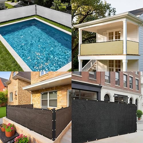 8' x 50' Green Fence Privacy Screen,with Bindings & Grommets,Heavy Duty for Gardens,Backyard,Patio,Tennis Court,Pool,Construction Project, We Make Custom Sizes