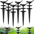 Zonon 6 Packs 12 Inch Garden Hose Guide Stake Heavy Duty Cast Iron Hose Guides Spike Decorative Garden Stakes Protector for Lawn Yard - Keeping Hoses Away from Flower Beds(Cute Style) - style: Cute Style