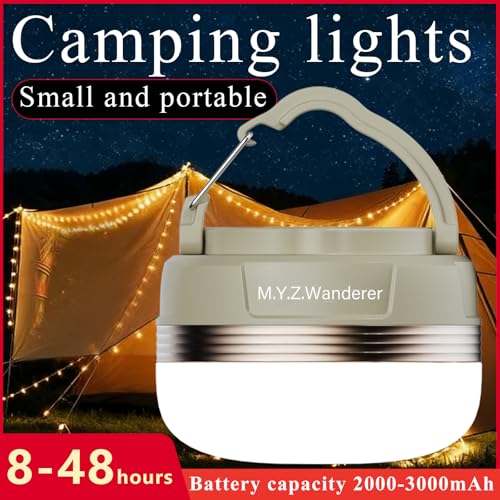 LED Camping Light Rechargeable, 1200LM High Brightness Tent Light with Magnet & 4 Modes Camping Lantern, Portable Hanging Lantern for Power Outages, Hurricanes, Home Emergency, Outdoor - color: 1 Pack