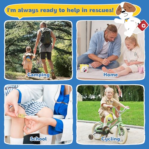 StBernard Kids First Aid Kit, EDC Mini Portable Medical Kit with Cute Bandages, Tools for Children's Daily Boo-Boos, Suits for Home, School, Camping, Hiking, Cub Scouts, Backpacking(Yellow) - color: Yellow, size: EDC