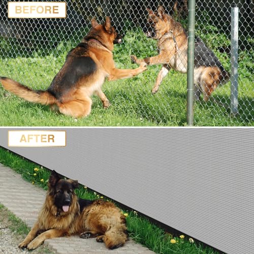 Privacy Fence Screen 8' x 1' Fencing Cover Heavy Duty Mesh Windscreen Cloth for Outdoor Garden Patio Backyard Chain Link Fence Gray - color: Gray, size: 8' x 1'