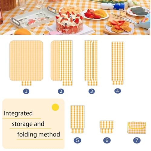 Super large Portable Thin Waterproof Beach Blanket, Suitable for Outdoor Camping use, 78x78 inch Foldable Outdoor mat, Suitable for Camping, Parks, Families, Adults, Children, and Pets (Yellow XXL) - color: Yellow