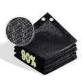 90% Patio Shade Cloth, Outdoor Sun Shade Fabric with Grommets, UV Protection for Backyards, Chicken Coop, Greenhouse, Carport, Garden, Mesh Tarp 4×8 FT, Black
