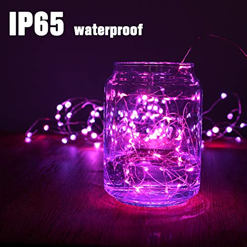 XINKAITE Fairy Lights - Waterproof LED Starry String Lights for Indoor & Outdoor DIY Decoration, Home Parties, Christmas Holiday (10FT/3Meters, Pink) - color: Pink, size: 10ft
