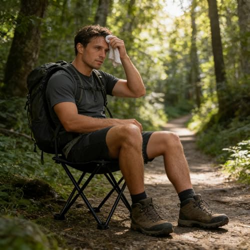 Wind Tour Portable Folding Camping Stool Outdoor Camping Lightweight Samll Chair for Fishing Hiking Gardening and Beach with Carry Bag (13.0”X13.0” Large Black -2) - color: 13.0”x13.0” Large Black -2