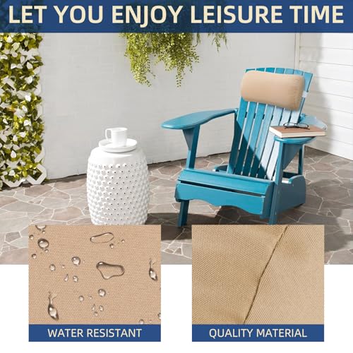 Headrest Pillow for Patio Chaise Lounge, 2 Packs Head Pillow with Elastic Band for Zero Gravity Lounge Chair, Head Neck Rest Pillow Lumbar Pillow, Beige - color: Beige