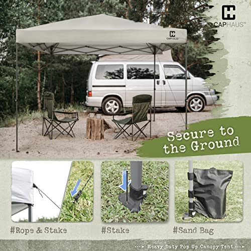 Fencer Wire 12ft x 12ft Pop Up Canopy Tent, Heavy-Duty Commercial Grade with Patented One-Push Central Locking, Portable and Instant Folding Shelter with Wheeled Carry Bag and Weight Bags, White - color: White, style: 12x12