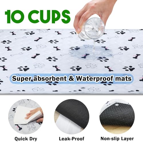 Annexfun Dog Grass Mat with Pee Pad 38×23", Large Dog Litter Box Indoor Artificial Turf Grass Porch Waterproof Patio Potty Tray for Doggie Reusable Washable and Lawn PCS Puppy Training