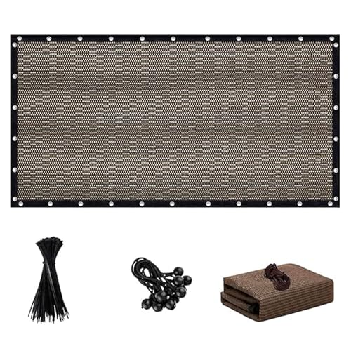 90% Sun Shade Cloth with Grommets, 3.3 X 12 FT Pergola Shade Cover, Mesh Tarp Sun Screen for Patio, Outdoor, Garden, Backyard - color: Mocha, size: 3.3 X 12 Ft