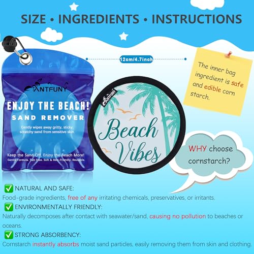 Antfuny 2 Pack Sand Rremover for Beach Eraser for Vacation 1 3 4 5 8 12 Toy Age Shovel Castle Building Bulk Cup Holder Adult Family Game Clip Women Men Outfit Towel Sandal Shoes Pant Hat Cart Wagon - color: 2 Pack Summer Beach Good