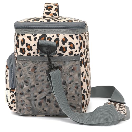 GYEUKHAM Insulated Lunch Bag for Adult/Women/Men, Reusable Lunch Box Cooler Soft Leakproof Tote, Thermal Meal Prep Lunch Pail with Adjustable Shoulder Strap for Picnic/School/Travel/Office, Leopard - color: Leopard-2