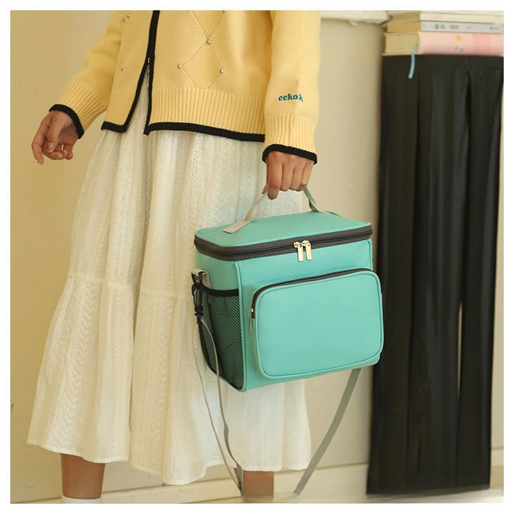 Insulated Picnic Bag Reusable, 2024 Updated Outdoor Gear Insulated Cooler Bag Collapsible Portable Picnic Basket Cooler, for Hot Or Cold, Picnic, Food Delivery, 10.63 * 7.09 * 9.25 Inch (Blue) - color: Blue