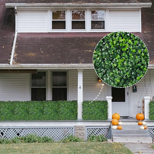 Artificial Ivy Privacy Fence Screen:40"x 120" (34 SQFT) 4-Layer Leaf UV-Anti Faux Greenery Boxwood Backdrop Ivy Vine Leaf Fence Panels for Outdoor, Indoor, Garden,Backyard and Decor - color: Boxwood, size: 40"x120"
