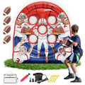6FT Giant Inflatable Football Target Toss Game - Fun Indoor & Outdoor Yard Games for Kids & Adults, Football Party Throwing Games, Carnival Games, Camping & Tailgate Lawn Activities - color: Red