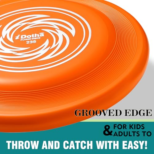 Sports Flying Disc, 2 Pack Compeition Flying Discs, Lightweight Durable Flying Disc Toys for Backyard Beach Lawn Park Outdoor Games, 105 Gram 9.3 Inch & 90 Gram 7.3 Inch. - color: Orange & Blue