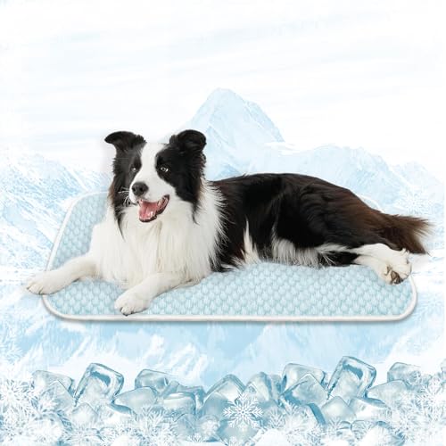 MICROCOSMOS Pet Cooling Mat & Sleeping Pad- Breathable Bubble Surface, EZ Clean. Keep Cooling for Pets, Kids and Adults in Summer.(BlueWhite, 36" x 24") - color: BlueWhite, size: 36" x 24"