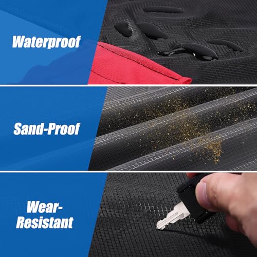 Odoland Beach Blanket Picnic Blanket, 43.3" x 27.5" SandProof Waterproof Outdoor Pocket Blanket with Portable Bag, Foldable Lightweight Sand Free Beach Mat for 1 People Hiking, Camping, Travel, Black - color: Black, size: 27.5" x 43.3"(1 People)