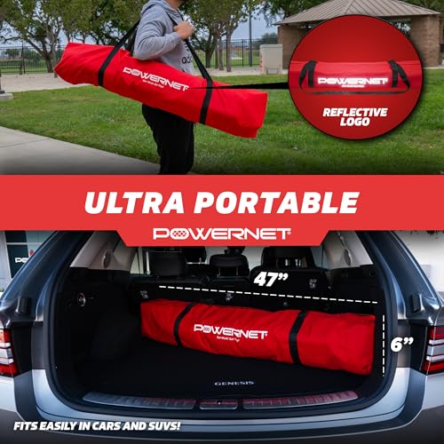 PowerNet Portable Volleyball Net for Backyard Training, Indoor Outdoor Volleyball Practice Equipment, Great for Hitting Serving Drills Small Scrimmage or 1 On 1 Game - size: 12.5-Foot