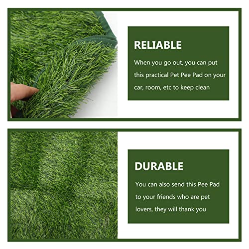 Pet Mat Doggie Pee Pads Artificial Grass Mat Artificial Grass for Dogs Dog Potty Grass Vivid Fake Grass Potty Portable Pet Pee Pad Turf Grass Cats and Dogs TPR Potty Pad - size: 58.5X46X2CM