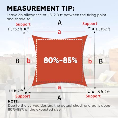 Shade&Beyond 10'x13' Waterproof Sun Shade Sail Canopy UV Block Sunshade for Backyard Yard Deck Outdoor Facility and Activities, Rust Red - color: Rust Red, size: 1 0' X 1 3', style: Rectangle