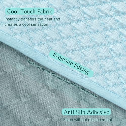 Upgraded Self-Cooling Dog Mat - Breathable Pet Cooling Pad for Dogs & Cats, Indoor & Outdoor Use, Washable Cooling Blanket for Comfort - size: M(29.5Lx18.9"W)