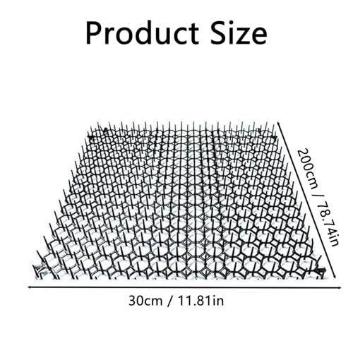 Anti-Slip Plastic Grass Protection Mat, Black Grid Pattern, Heavy Duty Outdoor Ground Cover 30 * 200cm