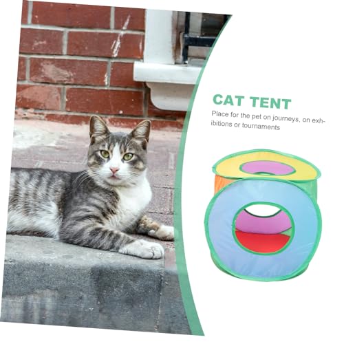 Foldable Cat Tent Outdoor PET Sun Shelter House Portable Non-Woven Fabric Popup Tent for Cats and Puppies for Indoor and Outdoor Use