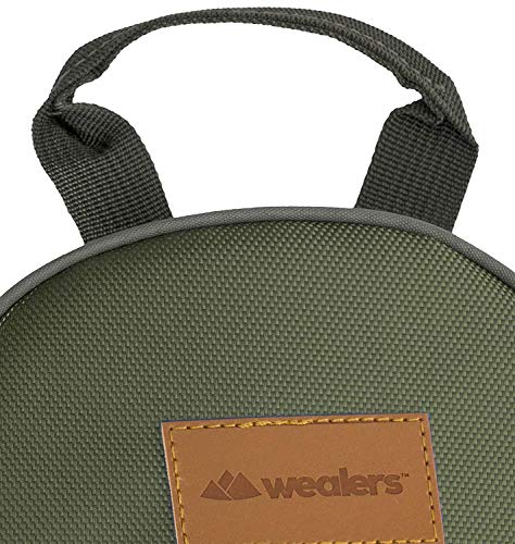Wealers Camp Kitchen Cooking Utensil Set Travel Organizer Grill Accessories Portable Compact Gear for Backpacking BBQ Camping Hiking Travel Cookware Kit Water Resistant Case - color: 12 Pieces Green