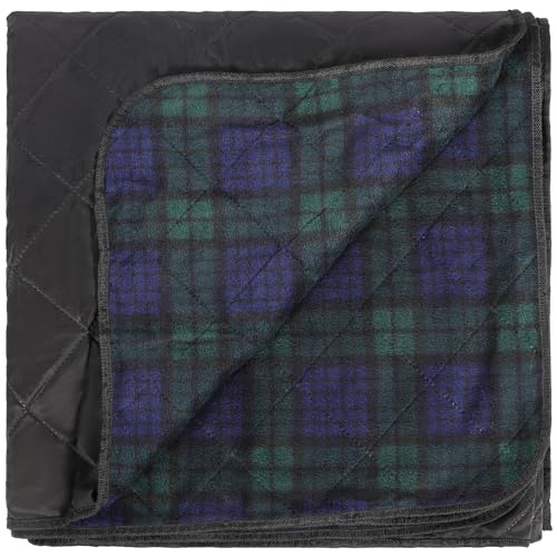 REDCAMP Extra Large Waterproof Stadium Blanket for Cold Weather, Soft Warm Fleece Camping Blanket Windproof for Outdoor Picnic Sports, 79”x 79” Green Grid - color: Scottish Green Checkered