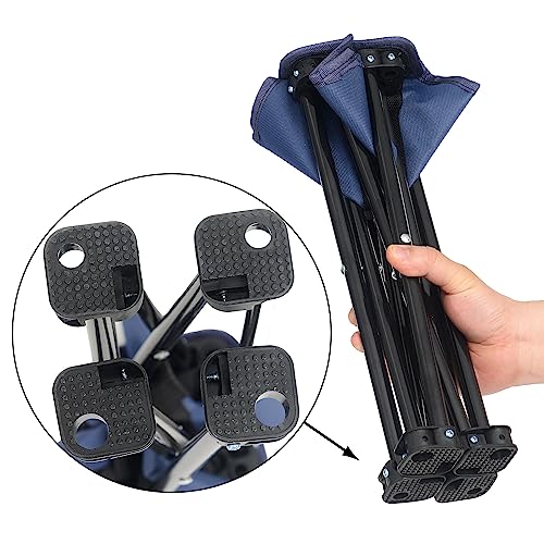Wind Tour Portable Folding Camping Stool Outdoor Camping Lightweight Samll Chair for Fishing Hiking Gardening and Beach with Carry Bag (13.0”X13.0” Large Blue -2) - color: 13.0”x13.0” Large Blue -2