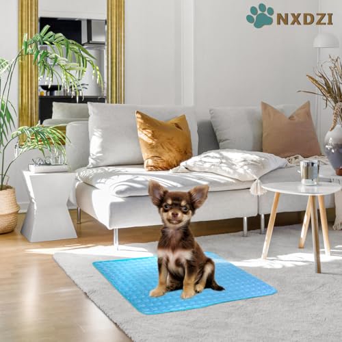 Dog Cooling Mat for Dogs, Pet Cooling Pad Bed for Dog Easy Washable for All Types of Pets and Perfect for Both Indoor and Outdoor Use, Including Car Seats 28" x 22" - color: B-Blue-1 Pc, size: 28 in x 22 in