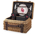 NCAA Oklahoma Sooners Champion Picnic Basket with Deluxe Service for Two