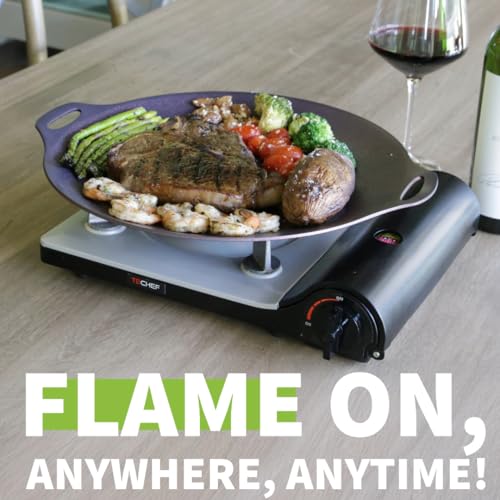 TECHEF - AGNI Portable Butane Gas Stove Burner, Made in Korea (Stove + 4 Butane) - size: Slim Design Stove + 4 Butane