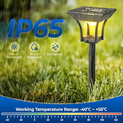 CINOTON 18 Pack RGBCW Solar Pathway Outdoor Lights, 3 Lighting Modes Solar LED Garden Lights, IP65 Waterproof Outside Solar Powered Landscape Lighting for Planter Lawn Pool Balcony RGB/Warm/Cold White - color: Multicolor, size: 18 Pack