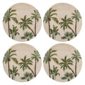 Karma, 8.75 inches Melamine Salad Plates Set of 4, Reusable Dishwasher Safe Plates for Outdoor and Indoor, Makai - color: Makai