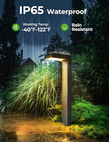 COXSENI Solar Pathway Lights Outdoor 6 Pack, 3 Color in 1 Bright Landscape Lighting with Cool/Warm/Daylight White Modes, Auto On/Off, IP65 Waterproof for Yard Garden Patio Walkway Sidewalk Lawn Decor - size: 6Pack