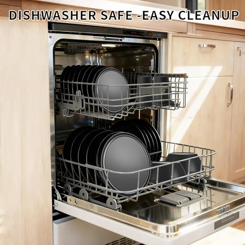 40 Piece Plastic Dinnerware Set for 8 with Cutlery, Unbreakable Plates and Bowls Set, Dishwasher & Microwave Safe Reusable Dish Set for Camping, RV, Outdoor Kitchen, Apartment Dining,Rainbow Multicol - color: Tropical