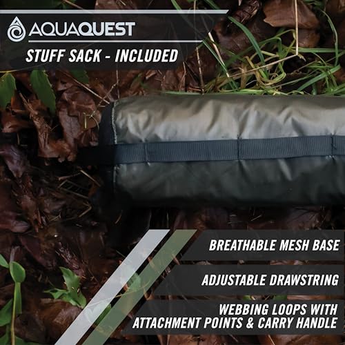 AquaQuest Guide Tarp – Ultralight Waterproof (5,000 mm) Seam-Taped 40D Ripstop Rain Fly for Backpacking, Stealth Camping & Thru-Hiking - color: Olive Drab, size: 20 x 13 ft